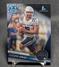 Cooper Legas 1st Rookie 2023 Bowman Chrome University U #168 Utah State Aggies