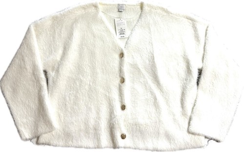Cardigan donna un nuovo giorno XL panna sfocato davanti bottoni lunghezza vita manica lunga - Foto 4 di 6