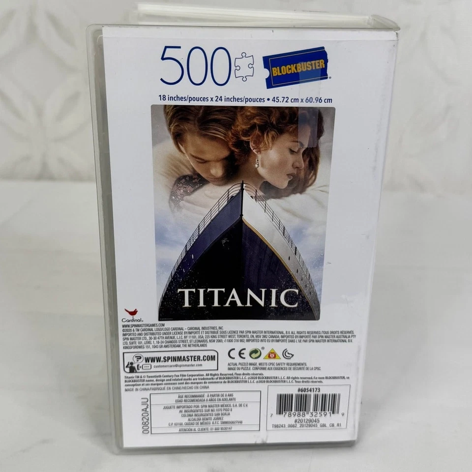 Titanic 500-Piece Jigsaw Puzzle Blockbuster Movie Poster Cardinal 18"X24" - Image 2 of 4