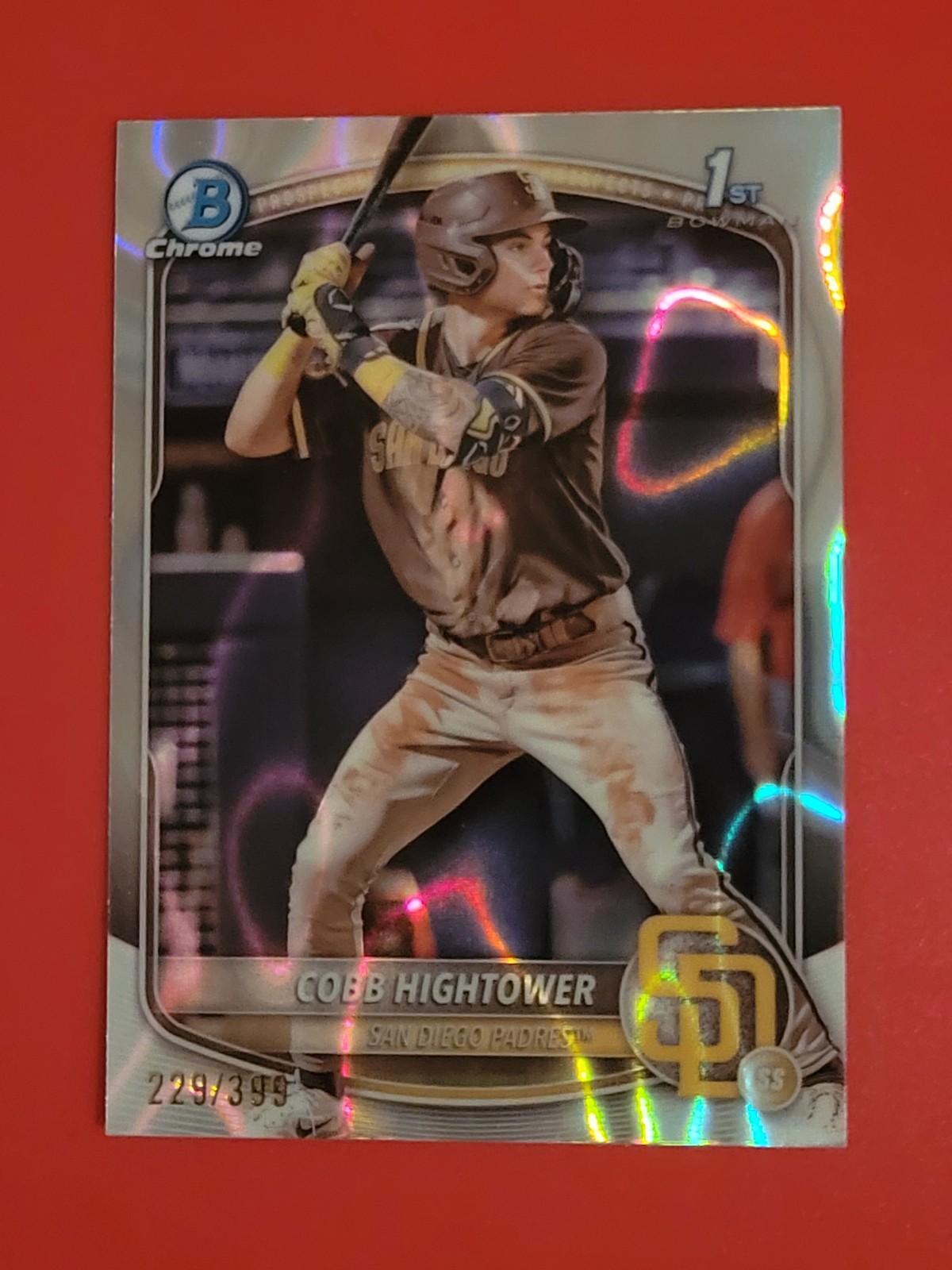 2025 Bowman Chrome Prospects Cobb Hightower #BCP-104 Lava Refractor /399 (RC)