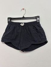 Billabong Girls Black Shorts Size L 7  8 Elastic Waist Cotton Viscose A289    
