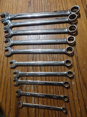 #ad Snap On SAE Wrench Set Complete Set 10 Pieces USA Made $180.00