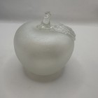 VTG Silvestri Apple Silver Dust Matte Art Glass Paperweight Glass Fruit — photo 3