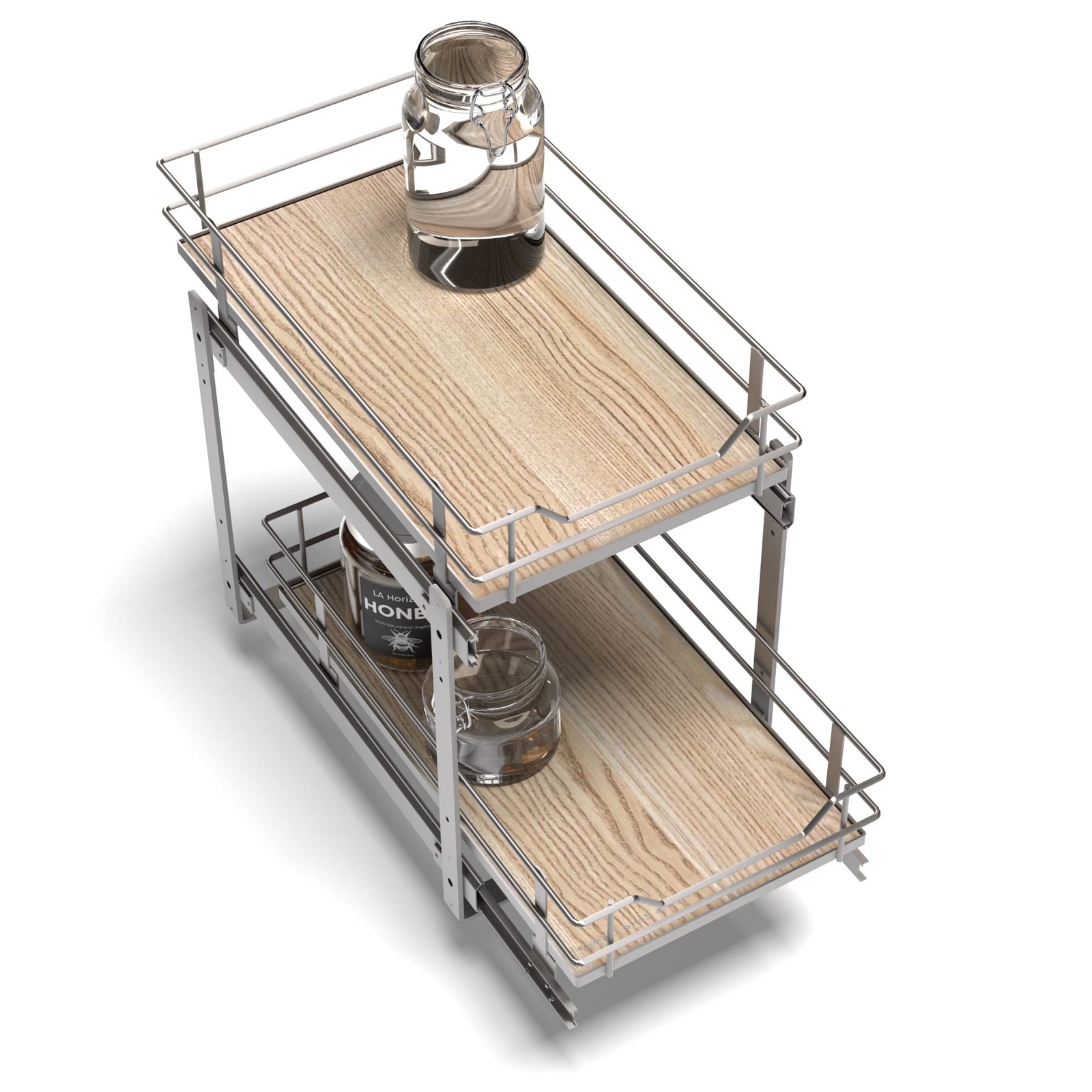 Органайзер для выдвижного кухонного шкафа Home Zone Living с 2 ярусами хранения