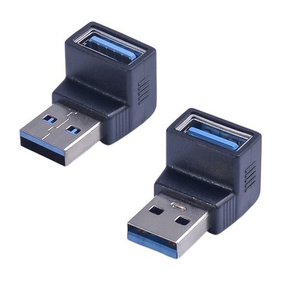 USB3.0 Male Female Right Angle Adapter Fast Data Transmission Durability