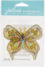 Jolee's Boutique Adhesive Laser-Cut Wood Embellishment-Butterfly - 8601835