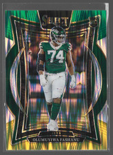 2024 Panini Select Olumuyiwa Fashanu Concourse Level Green & Yellow Shock Rookie