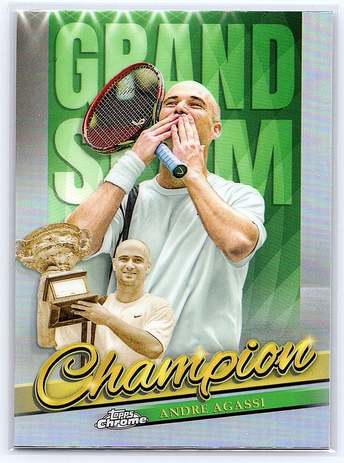 Andre Agassi #GSC-AA Tennis Cards 2024 Topps Chrome Grand Slam Champions trading card — raw and PSA graded price guide