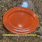 Vintage Bauer CA Pottery Ring Ware Orange Platter