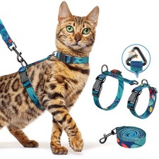 Cat Harness and Leash Set, 3-in-1 Adjustable  Lightweight, Escape-Proof, Com...
