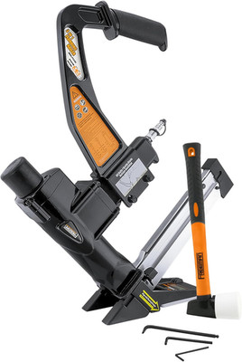 PFL618C 3-in-1 Pneumatic Flooring Nailer/Stapler with Mallet & Base Plates