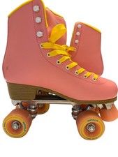 Impala Sidewalk Rollerskates - Pink/Yellow, Size 9