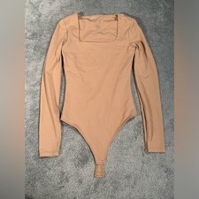 Abercrombie Fitch Tan Long Sleeve Bodysuit