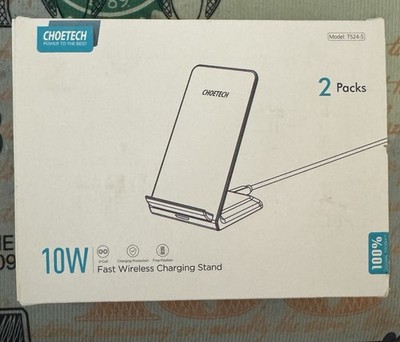 Choetech Dual Wireless Charger Qi Fast Wireless Charging Pad 2 in box