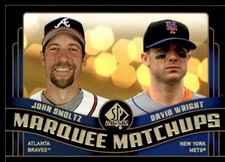 2008 SP Authentic Marquee Matchups John Smoltz/David Wright Atlanta Braves/New