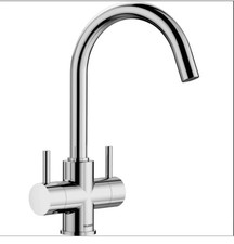 Blanco Camia Twin Lever Chrome Kitchen Mixer Tap 525334 ULP Boxed No Hoses