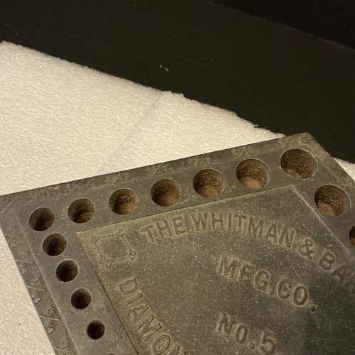Vintage Cast Iron,Whitman & Barnes Mfg.Co.#5 Diamond Twist Drill Index,used cond - Picture 2 of 11