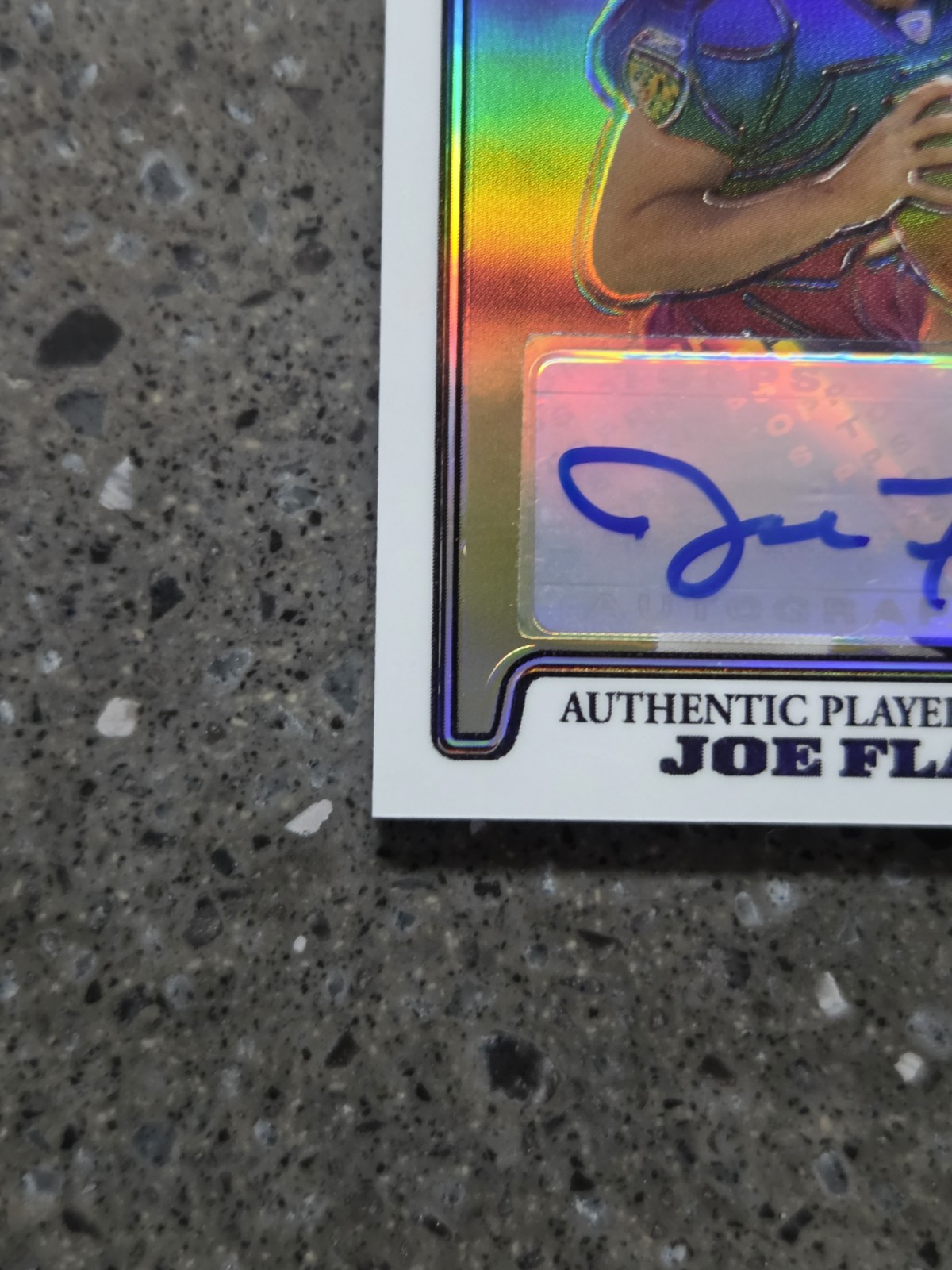 2008 Topps Chrome Joe Flacco Rookie Patch Auto /10 JERESEY NUMBER RPA SP view 6