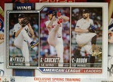 Max Fried Garrett Crochet Carlos Rodon 2026 Topps Series 1 #130 AL Wins