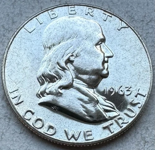 1963 Proof Franklin Half Dollar 90% Silver-INV#8365