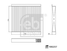 Febi Bilstein 1002257 Filter, Innenraumluft für MINI