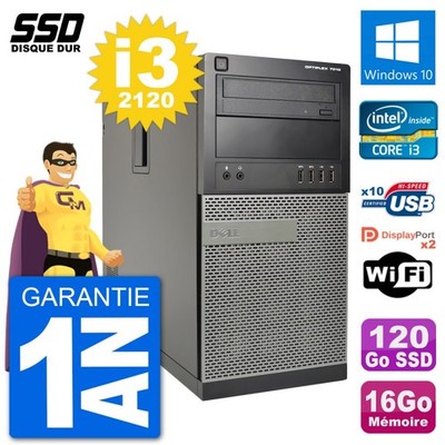 PC Tour Dell OptiPlex 7010 Intel Core I3-2120 RAM 16GB SSD 120GB Windows 10 Wifi