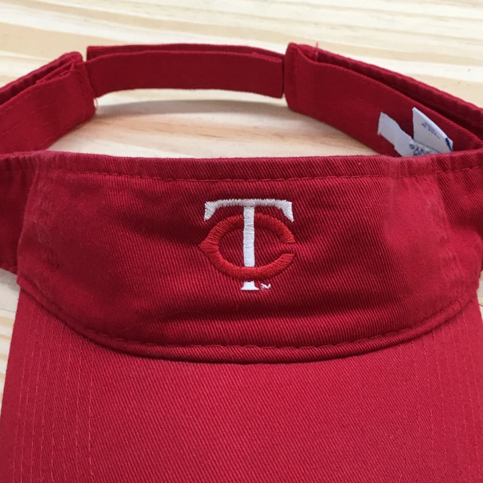 Minnesota Twins Port & Company Visera Sombrero Hombres Rojo OS Ala Curvada Logo Bordado Foto 3 de 4