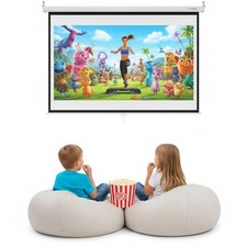 Leinwand Heimkino Beamerleinwand 152x152CM Rolloleinwand Beamer Projektor HD TV