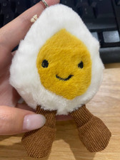 Jellycat Amuseables Boiled Egg Plush Bag Charm Keychain NWT Cute