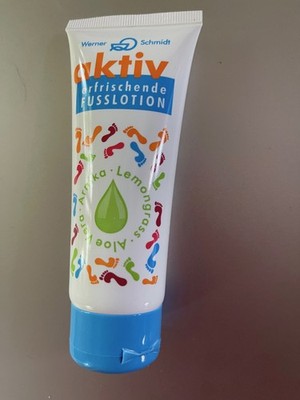 Werner Schmidt Aktiv erfrischende Fusslotion  Neu Aloe Vera Arnika Lemongrass