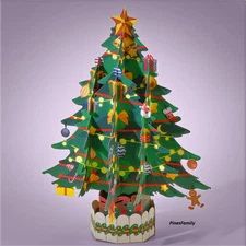 B20-Christmas Tree Pop Up Greeting Card - Handcrafted Holiday Card