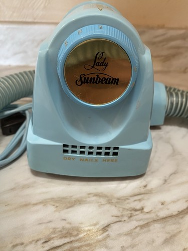 Vintage Lady Sunbeam Controlled Heat Blue Hair And Nail Dryer HD-3A WORKS - Picture 2 of 11