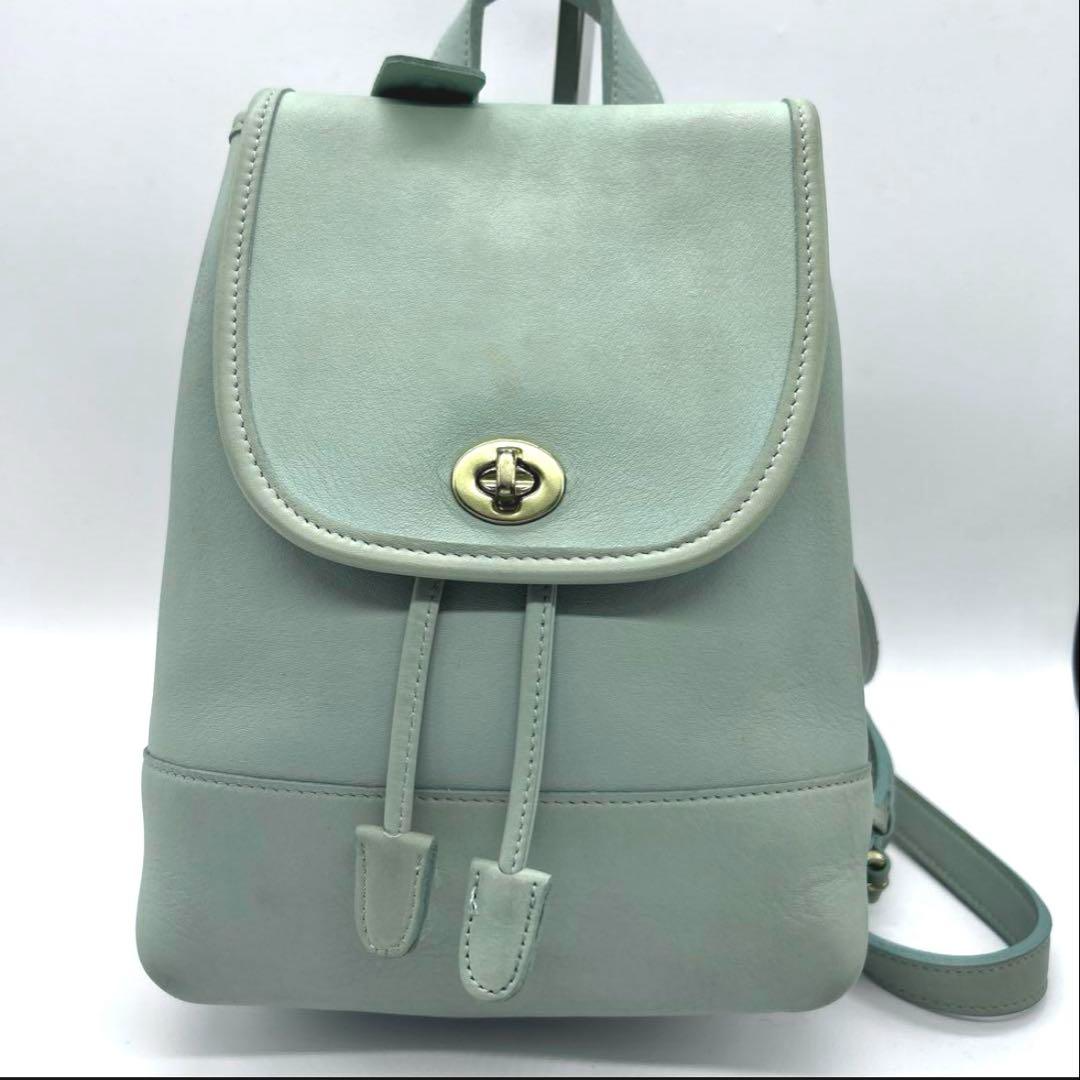 Vintage Coach Teal Green Leather Backpack Weekend mode: ON ?✨ Bringing my vintage Coach Classic  main image 3