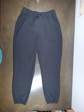 Adidas Pants Women's Small S Black Jogger Elastic Waist lightweight drawstring