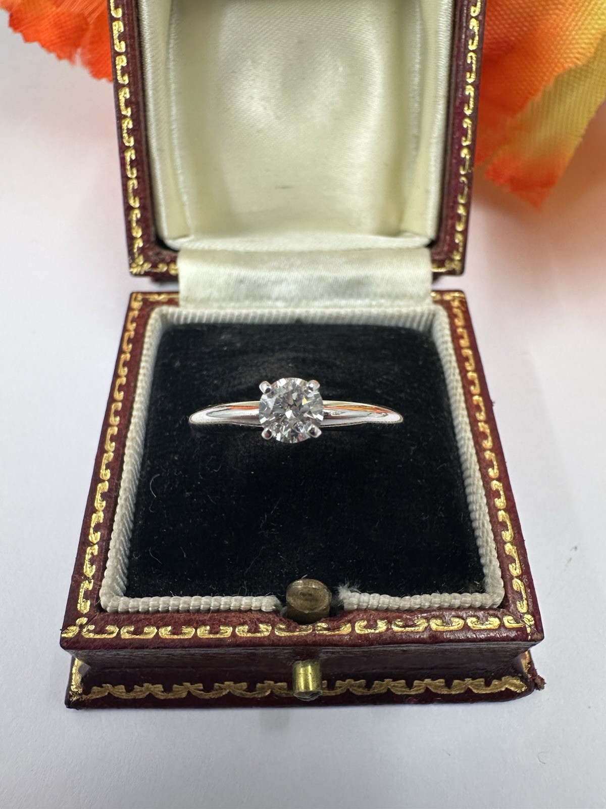 Gorgeous 0.40ct Diamond 14k White Gold Solitaire Ring
