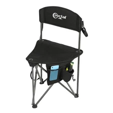 Extra Large Quick Folding Tripod Stool with Backrest Fishing Camping Chair wi...