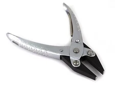 PARALLEL HALF-ROUND FLAT PLIERS WITH SPRING-ACTION COMBO JEWELRY FORMING