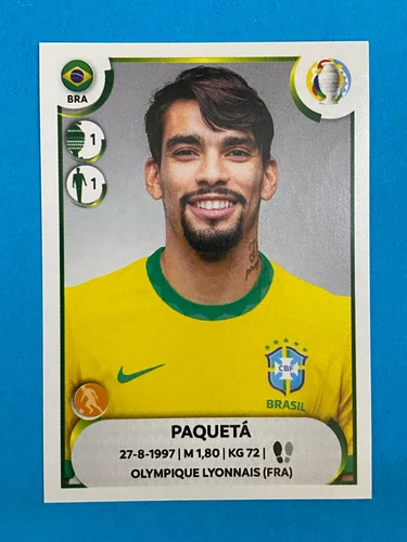 Figurine Panini Copa America 2021 BRA17 Paqueta' BRASIL