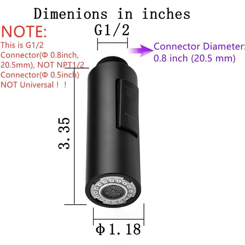 Spare Replacement Kitchen Mixer Tap Faucet Pull Out Spray Shower Head