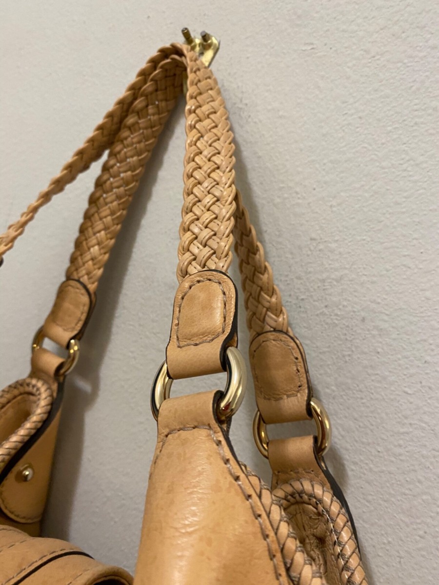Gucci Shoulder Tote Bag Marrakech Tassel Logo 257029 Camel