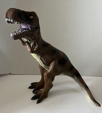 TOYS R US - Tyrannosaurus Rex 13  H x 20" L - Rubber Dinosaur 2011 And A Plush