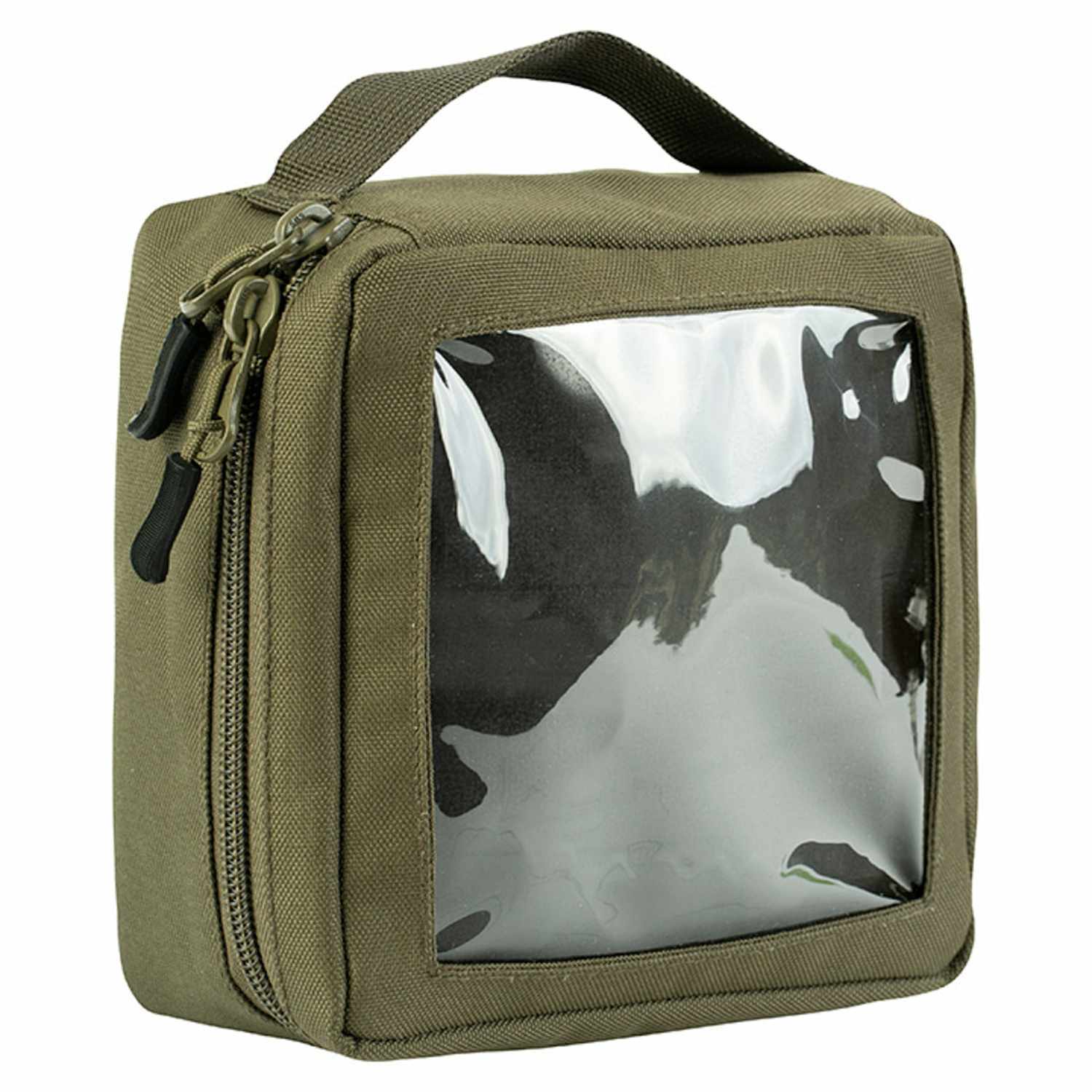 Speero Fishing Tackle Hook Bait Pouch Olive Green Clear View Lid