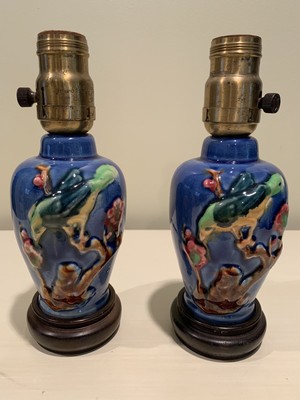 Antique Pair Of Lamps Made In Italy Majolica - Antique Lamps Made In Italy Antique Pair Of Lamps Made In Italy Majolica - Antique Lamps Made In Italy