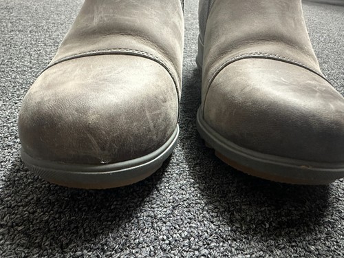 SOREL Womens Size 10 Evie Boots Pull On Gray Chelsea Wedge Leather Outdoor Shoes - Picture 6 of 14