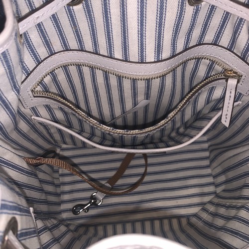 DOONEY & BOURKE Saffiano Borsa a secchio in pelle con cordini -Ecru- Prezzo al dettaglio $298 - Foto 12 di 13