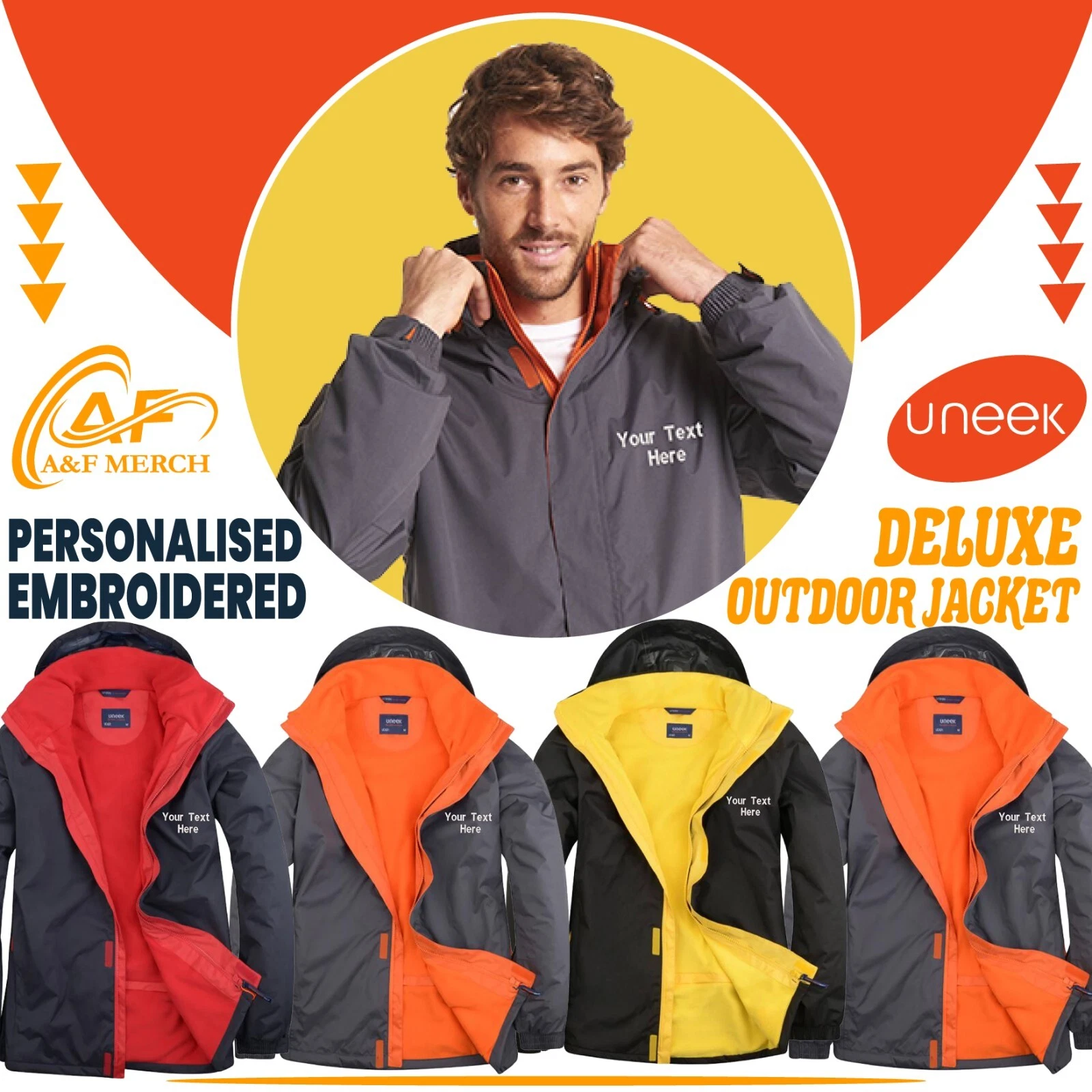 Personalised Custom Embroidered Deluxe Outdoor Jacket Windproof and Waterproof
Opens in a new window