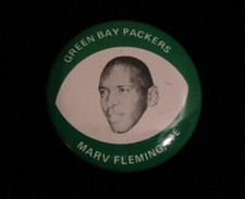 Vintage 1969 Drenks Potato Chips Marv Fleming Pin Green Bay Packers 193904