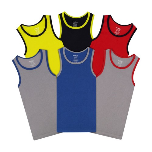 Buyless Fashion Boys Scoop Neck Tagless Undershirts Soft Cotton Tank (12 Pack) - Picture 52 of 56