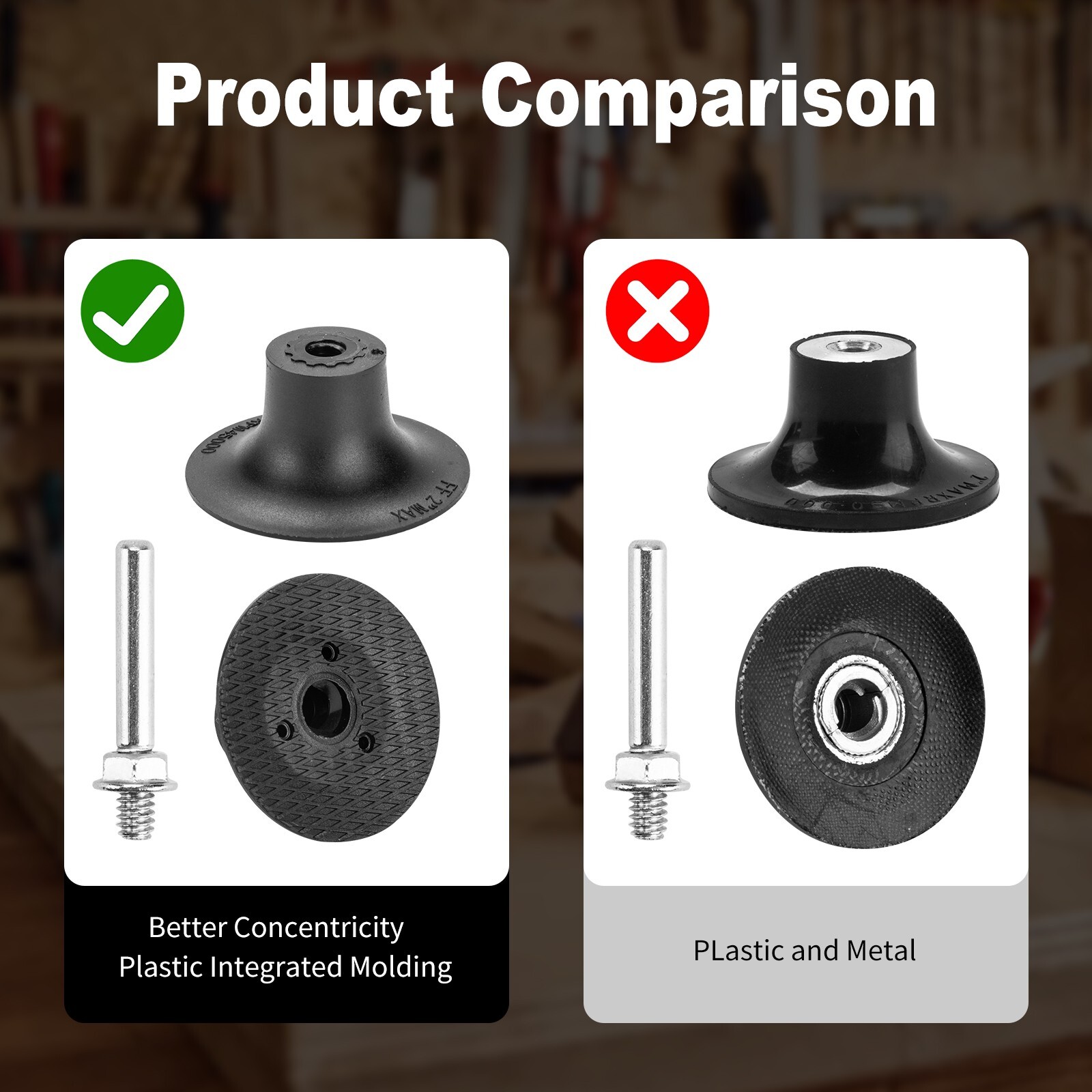 50 PCS 2 Inch Flap Disc for Die Grinder Sanding Disc & Holder, 36/60/80/120 Grit