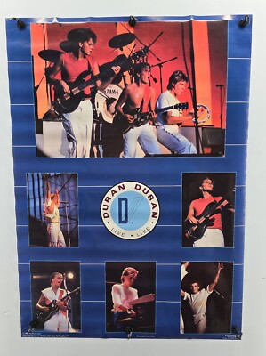 Duran Duran Live Original 1984 Poster Pop Rock Band 20x28 Bi-Rite Ent.